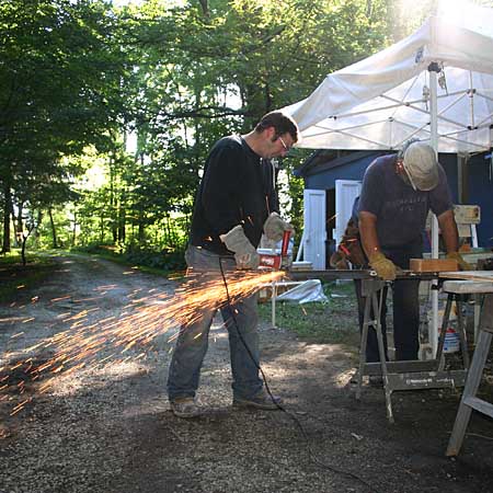 Grinding a corner fair