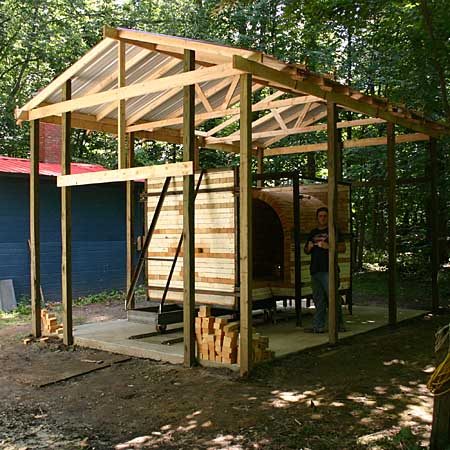 Kiln front and shed